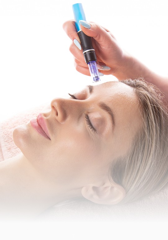 Close-up of a precise cosmetic treatment